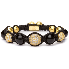 Браслет Karma Jewels, агат, 1 шт., размер 19 см, размер L, золотистый