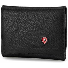 Кошелек Tonino Lamborghini, фактура зернистая, черный
