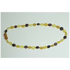 Бусы, янтарь, длина 31 см, коричневый, желтый T&Z Mineral