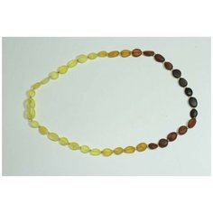 Бусы, янтарь, длина 31 см, коричневый, желтый T&Z Mineral