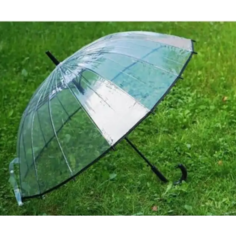 Зонт-трость GALAXY OF UMBRELLAS, прозрачный/черный