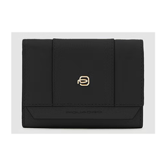 Кошелек PIQUADRO, фактура гладкая, nero