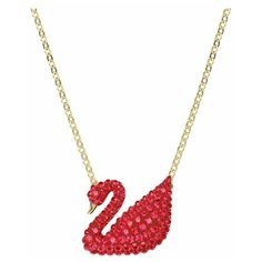 Колье SWAROVSKI, кристаллы Swarovski, красный, золотой
