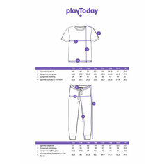 Пижама playToday, размер 158, черный