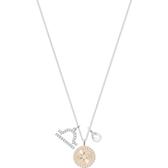 Колье SWAROVSKI, кристаллы Swarovski, длина 38 см, белое золото
