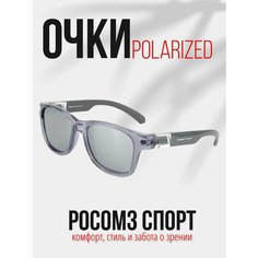 Солнцезащитные очки РОСОМЗ, черный/серебристый