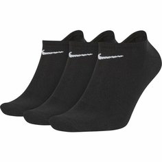 Носки NIKE Volue No Show, комплект, 3 пары, размер L, черный