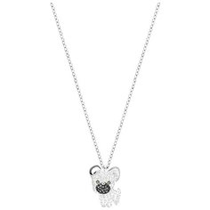 Колье SWAROVSKI, кристаллы Swarovski, длина 38 см, серебристый/черный