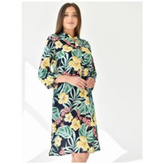 Платье Текстильный Край, размер 54, зелeный