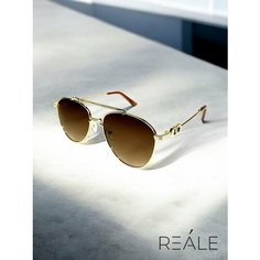 Солнцезащитные очки REALE, коричневый