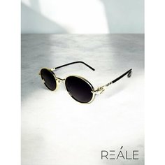 Солнцезащитные очки REALE, черный, золотой