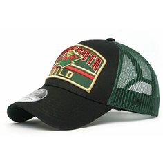 Бейсболка Atributika & Club Minnesota Wild для мужчин и женщин, размер 55-58, черный, зеленый