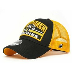 Бейсболка Atributika & Club Pittsburgh Penguins для мужчин и женщин, размер 55-58, черный, желтый