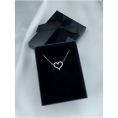 Колье Ulanskaya Jewelry, циркон, длина 38 см, серебристый