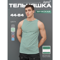 Майка Заречье, размер 50 (182-188), белый-зеленый