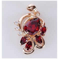 Подвеска Lotus Jewelry, гранат, красный
