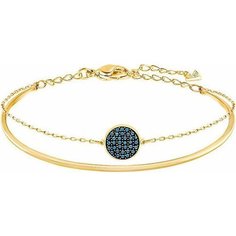 Жесткий браслет SWAROVSKI, кристаллы Swarovski, размер 20 см, диаметр 5.8 см, синий