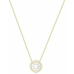 Колье SWAROVSKI, кристаллы Swarovski, длина 38 см, золотистый
