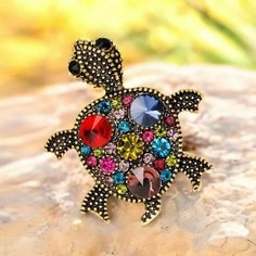 Брошь, кристаллы Swarovski, мультиколор Bel Bars