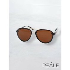 Солнцезащитные очки REALE, коричневый/золотой
