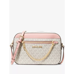 Сумка кросс-боди MICHAEL KORS, фактура зернистая, бежевый