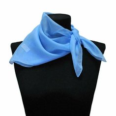 Платок Roby Foulards для женщин,53х53 см, голубой