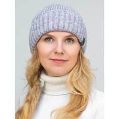 Шапка бини LanaCaps Каспий для девочек и женщин, размер 56-58, светло-сиреневый