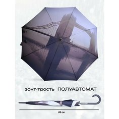 Зонт-трость ZEST, серый металлик