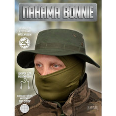 Панама Kamukamu Панама со шнурком Bonnie туристическая, цвет олива (зеленый) для мужчин, размер 60, олива