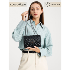 Сумка кросс-боди , фактура стеганая, черный Modaton