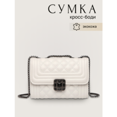 Сумка кросс-боди , фактура стеганая, белый Modaton