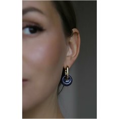 Серьги-трансформеры BLV Jewerly, авантюрин, золотой, синий