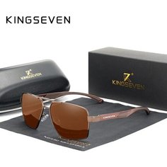 Солнцезащитные очки KINGSEVEN, коричневый