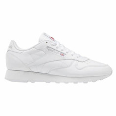 Кроссовки Reebok Classic Leather, полнота F, размер 10 US, white/white/pure grey 3