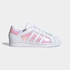 Кеды adidas Originals Superstar, размер 3,5 UK, белый/светло-розовый