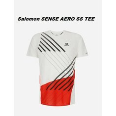 Футболка спортивная Salomon, размер XL, белый-красный