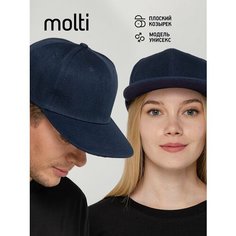 Бейсболка molti для мужчин и женщин, размер 56-58, темно-синий