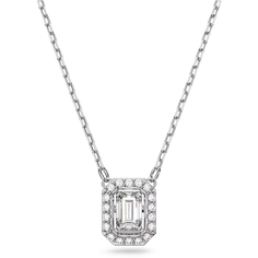 Колье SWAROVSKI, кристаллы Swarovski, длина 38 см, серебристый