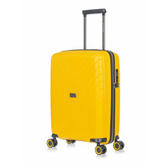 Чемодан Lcase Madrid, 55 л, размер S, Желтый