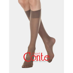 Гольфы Conte elegant, комплект, 20 den, 2 пары, размер 23-25(36-39), серый, бежевый