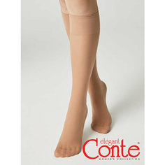 Гольфы Conte elegant, комплект, 20 den, 2 пары, размер 23-25(36-39), бежевый