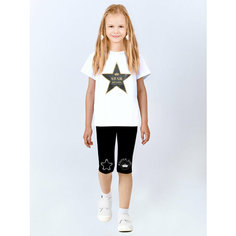 Брюки KETMIN детские модные Супердевочка Supergirl, размер 110, чёрный