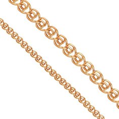 Браслет-цепочка, красное золото, 585 проба, длина 19 см. Best Gold