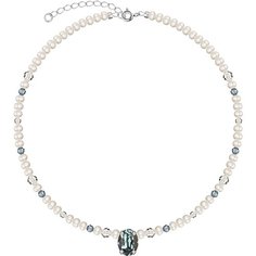 Колье Phenomenal Studio, кристаллы Swarovski, длина 42 см, голубой