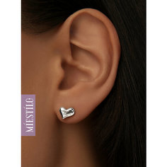 Серьги пусеты MIESTILO, серебро, 925 проба, родирование, , серебристый