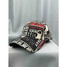 Бейсболка Бейсболка мужская женская кепка для женщин, размер one size, black/white Ganalyly