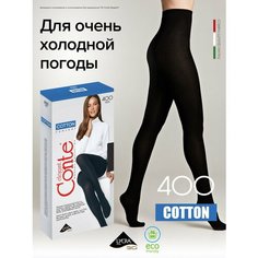 Колготки Conte elegant COTTON 400. , р.2, nero, 400 den, размер 2, nero