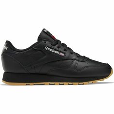 Кроссовки Reebok Classic Leather, полнота F, размер 6,5 US, черный