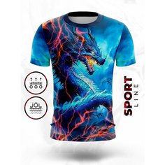 Футболка Evofox, размер 3XL, синий, красный