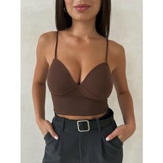 Топ LOOKTOP, 1 шт., размер 40-42, Шоколадный